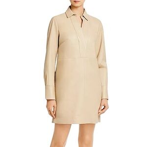 Equipment Femme Riannon Lamb Leather Long Sleeve Dress size M NWT